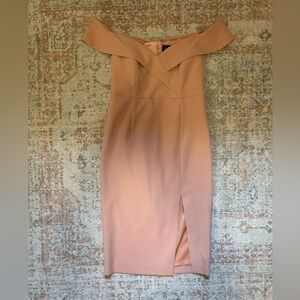 Bardot Pink Off-Shoulder Sheath Cocktail Dress